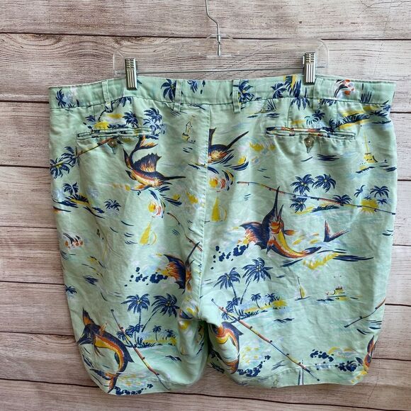 VINTAGE POLO BY RALPH LAUREN‎ SWORDFISH PRINT SHORTS - Picture 3 of 7
